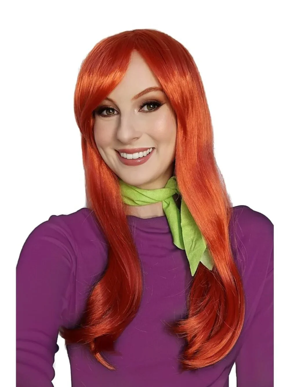 Women's Orange 10 Inch Heat Resistant Realistic Disco Long Curly Hair Wigs